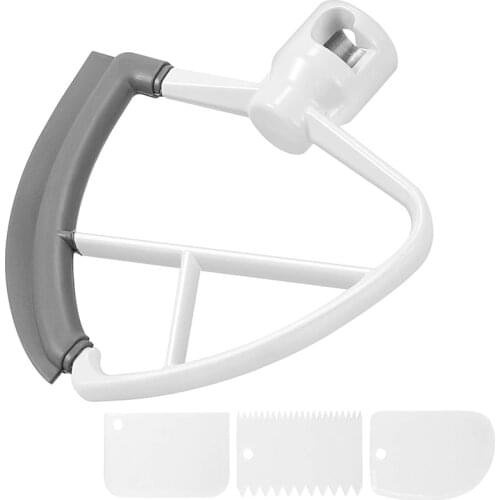 SANQ Flex Edge Beater, Mixer Attachment 4.5-5 Quart Tilt-Head Stand Mix Accessory for KitchenAid Stand Mixers with 3 Scrapers