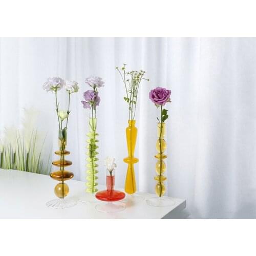 Glass Candle Holder Weeding Decoration Pillar Candle Stand Holder Wedding Centerpieces for Tables Nordic Home Decor Candlestick