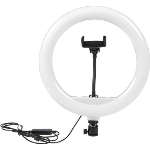 8/12in LED Ring Light Photography Fill-in Light Dimmable Selfie Ring Light with Ball Head Adapter for Live Stream Selfie Makeup