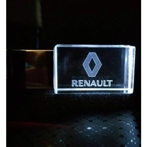Usb2.0 metal crystal Renault car key model USB Flash Drive External 4G 8GB 16GB 32GB 128GB precious stone pen drive special gift