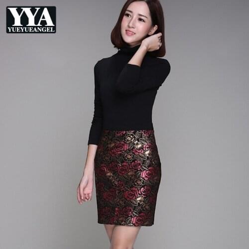 2021 New Printing Flower Office Lady Real Sheep Leather Skirts Women High Quality Plus Size 4XL Genuine Leather Sexy Mini Skirts