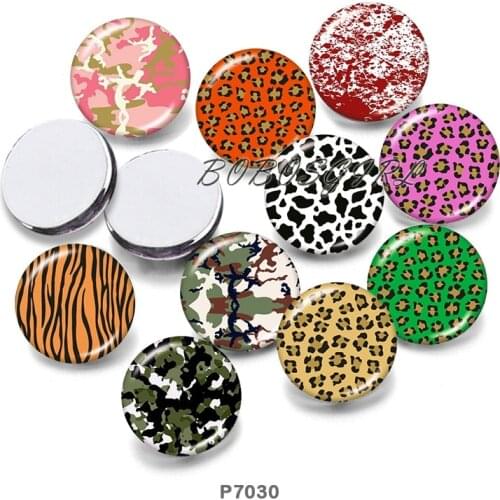 Animal Leopard 12mm18mm 20mm Snap button jewelry DIY Bracelet Round photo glass cabochons P7030