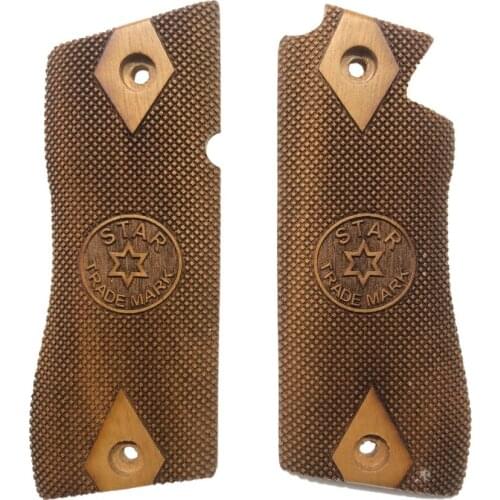 Star Cut (Cut Star) 9mm. Special Series Star Logo Laser Cut Wooden Grip Gun grips Gun accessory av Gun pistol grips 1