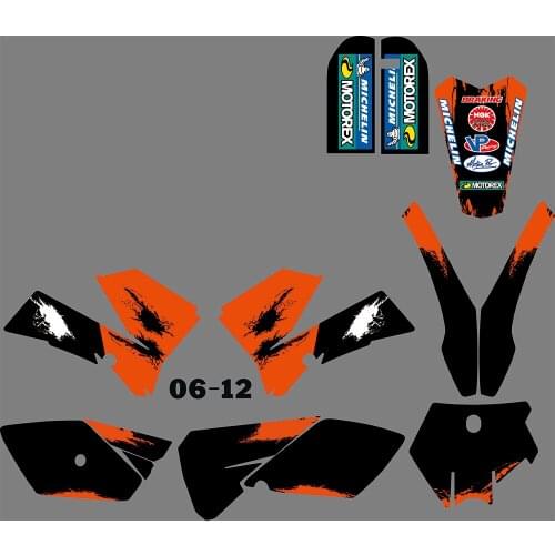 0395 Motorcycle Team Graphic & Backgrounds Decal Stiker Kits for KTM SX85 2006 2007 2008 2009 2010 2011 2012