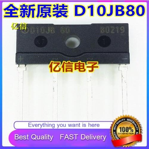 10Pcs/Lot New Original D10JB80 800V4A RECTIFIER BRIDGE ZIP-4 4-PIN DIRECT PLUG Good Quality