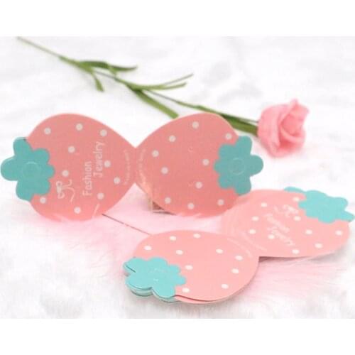 Wholesale 100pcs 4.5x11cm DIY Hand-making Card Necklace Organizer Jewelry Display Packaging Paper Earring Display Card Beatiflul