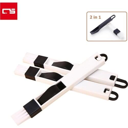 2 in 1 Cleaning Brush Multipurpose Portable Window Door Keyboard Cleaner with Dustpan Tool for Nook Cranny Dust Brush Cleaning