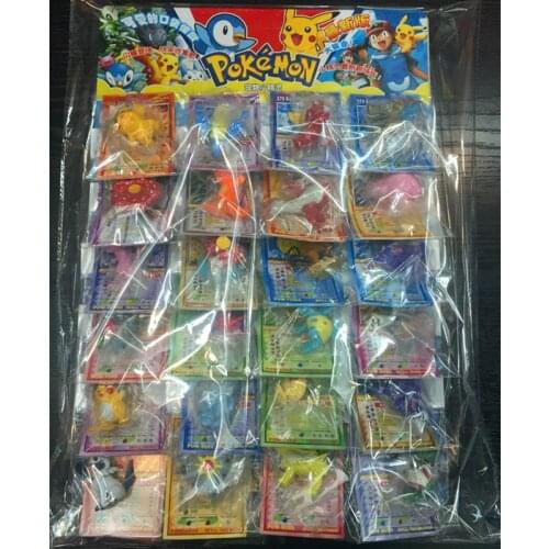 24pcs/set Tomy Pokemon Dolls Cards Pocket Monster Figures Model Toys Kids Gifts Pikachu Action Figure 5cm