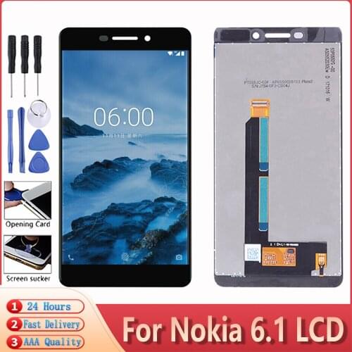 5.5" Original LCD For Nokia 6.1 TA-1043 TA-1045 TA-1054 TA-1050 Display Touch Screen Digitizer Assembly For Nokia 6 2018 LCD