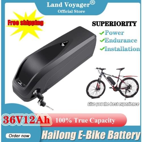 Land Voyager 36V 12Ah Electric eBike Battery Hailong liitokala battery 18650 3000mah Cells Pack Powerful Bicycle Lithium Battery