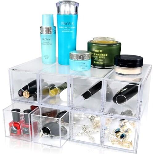 Acrylic Sunglasses Storage Box 2/4 slots Makeup Organizer Clear Jewelry Box High Quality Glasses Organizer Case 17.3*7.7*29.5cm