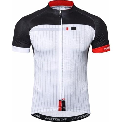 Weimostar White Cycling Jersey Maillot Ciclismo Shirt Breathable short sleeve Mens Cycling Clothing Pro Team MTB Bicycle Jersey