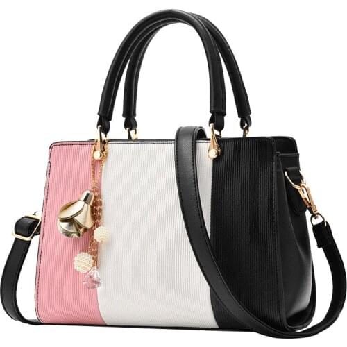 Brand ladies tassel patchwork totes casual fashion flap shopping party work purse women crossbody shoulder handbag