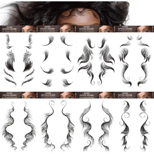 Bangs hairstyle Waterproof Temporary Tattoos Sticker Fringe Hair Henna Tattoo Sleeve Tatoo Easy Hairstyles Fake Tattoo For Women