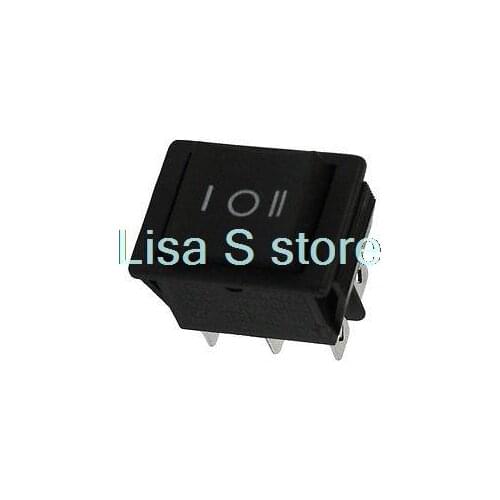 Black DPDT Maintained Locked On/Off/On 6 Pin Snap In Rocker Boat Switch XW-604 KCD4-203