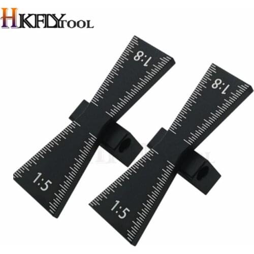 Woodworking Dovetail Marker Aluminum Alloy Dovetail Marking Template 1:5 & 1:8 Wood Joint Gauge With Scale Dovetail Guide Tools