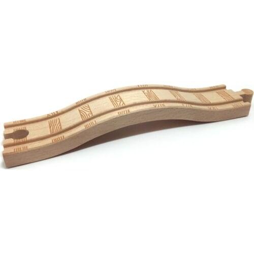 P041Wooden gentle slope track for children wooden rail cars and electric orbits game scene indispensable accessories kids toys