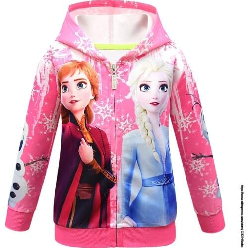Disney Frozen Elsa Kids Clothes Boys Jackets Child Hooded Zipper candy color sport Baby Fashion Print Coat Infant Hoodies Girls
