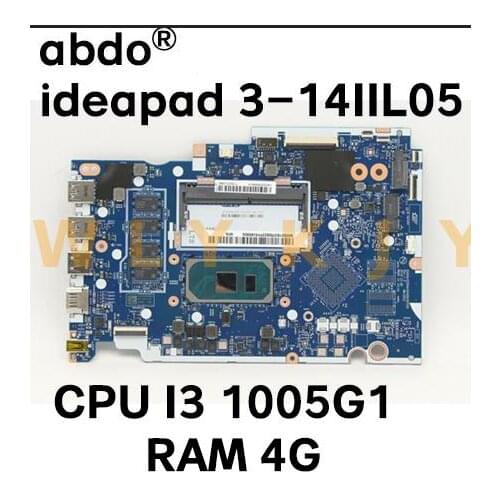 For Lenovo ideapad 3-14IIL05 Laptop motherboard GS454/GS554/GV450/GV550/ NM-D031 with CPU I3 1005G1 RAM 4G 100% test work