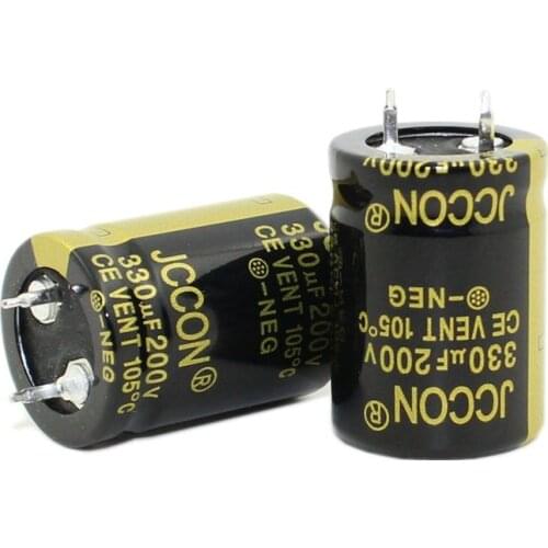 JCCON Thick-foot Electrolytic Capacitor 200v330uf Volume 22x30 Inverter Power