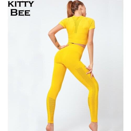 Seamless Yoga Set Fitness Clothing 2 Piece Gym Set Women Crop Top Leggings Women Sport Set Workout Clothes For Women Sportwear