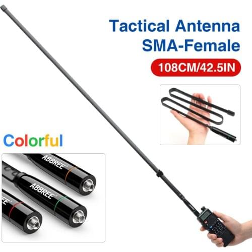 Colorful ABBREE AR-152C SMA-Female 144/430MHz Foldable CS Tactical Antenna For Baofeng UV-5R UV-82 BF-888S Walkie Talkie