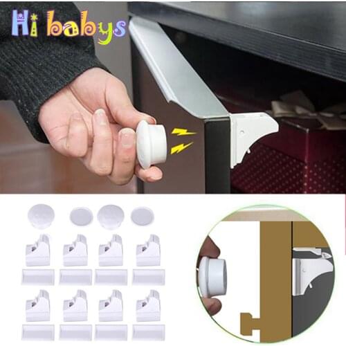 Magnetic Baby Safety Locks Cabinet Door Drawer Cupboard Lock Children Protection Baby Security Childproof With 1 Cradle