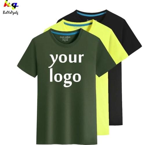 Mens T-shirt customization/design logo short-sleeved T-shirt print your own logo personalized casual top