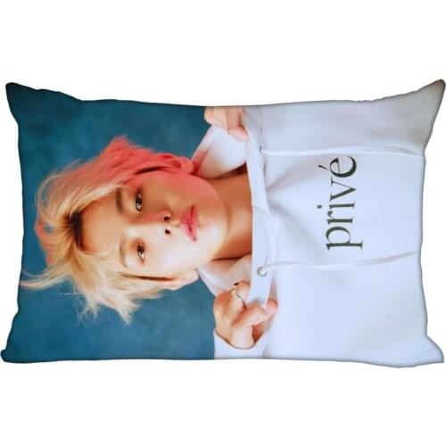 New BAEK HYUN Rectangle Pillowcase Custom Home textile Zipper Pillowcase Pillow Cover Size 45*35cm (one side) Print