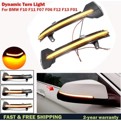 For BMW 5 6 7 Series F10 F11 F07 F06 F12 F13 F01 Dynamic Turn Signal LED Rearview Mirror Indicator Blinker Repeater Light