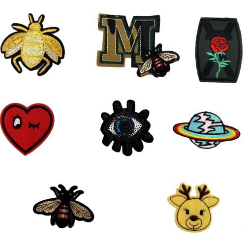 New Arrival fashion patches hot melt adhesive applique embroidery patches DIY clothing accessories patches 1pcs sell C5879-C5895