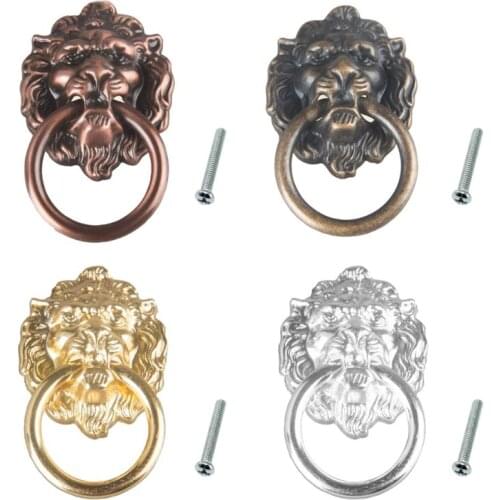 Antique Bronze Lion Head Pulls for Dresser Drawer Cabinet Door Handles Knobs