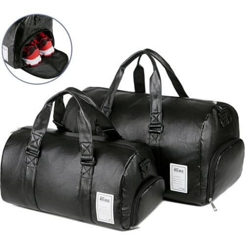 Gym Bag Leather Sports Bags Men for Shoes Training Fitness Yoga Travel Luggage Shoulder Sac De Sport Bag