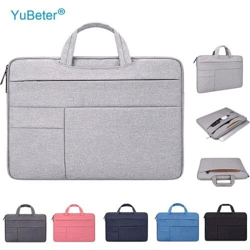 YuBeter Laptop Bag Sleeve for MacBook Air Pro 13 14 15.6inch Waterproof PC Case Computer Notebook Pouch Travel Briefcase Handbag