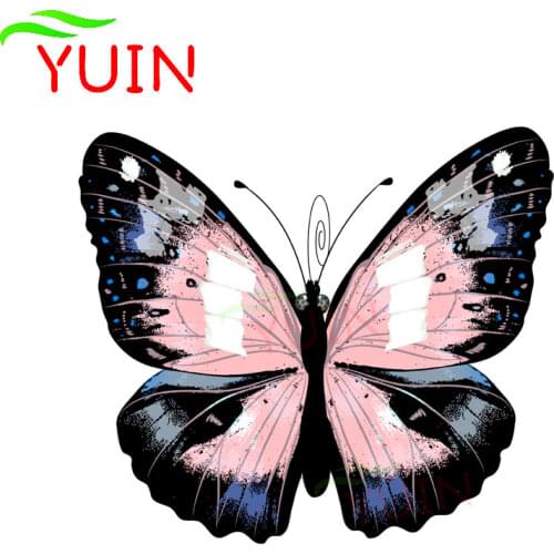 High Quality Beautiful Butterfly Car Sticker Fashion Motorcycle Accessories PVC Decorative Waterproof Sunscreen Decal 14*12cm