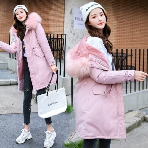 Order Di Yi She 2020 Winter Heavy Seta Lead Long Fund Send Overcome Woman Lamb Wool Coat Cotton-padded Clothes