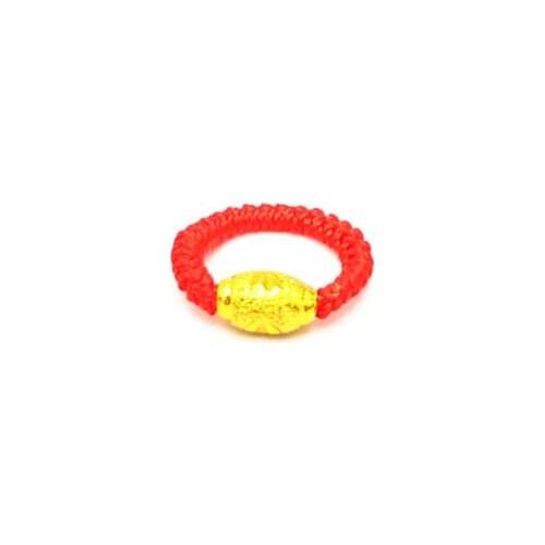 Zodiac Year Red String Transfer Bead Ring Popular Hand-woven Red String Transfer Golden Peas Ring Bracelet