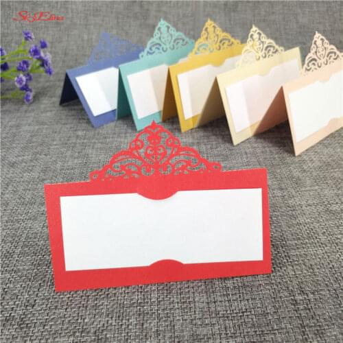 10/50/100 pcs Laser Cut Lace Table Name Card Place Card Wedding Party Decoration Favor Christmas party 6zsh873