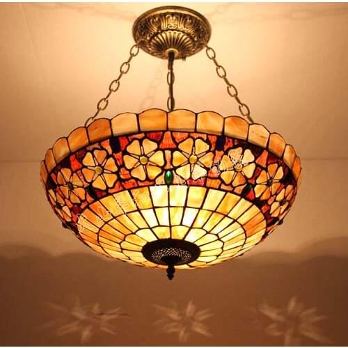 16inch European Pastoral Mediterranean Sea Shell Pendant Light Living Room Bedroom Lamp Scandinavian luminaire suspendu