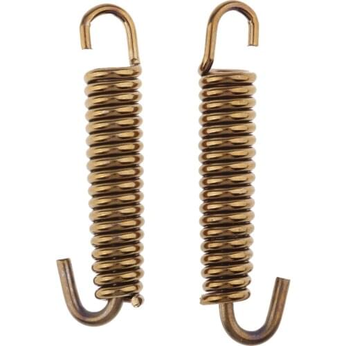 2Pcs 65mm Motorcycle Stainless Steel Exhaust Pipe Muffler Spring Hook Strength Appearance