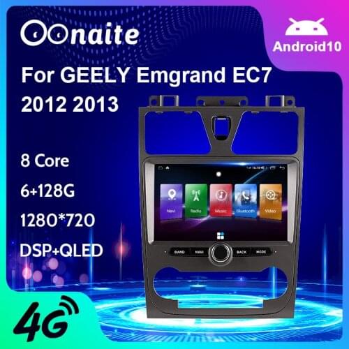 Oonaite 9 inch Android 10.0 Car Radio FM DVD Multimedia DSP Video BT Player GPS Smart Navigation For Geely Emgrand EC7 2012-2013