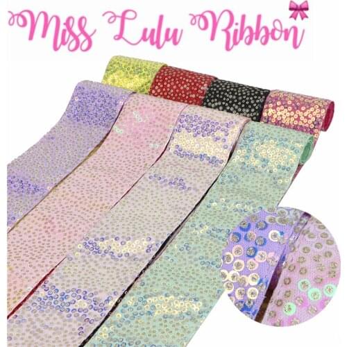 3"75mm Shiny Glitter Cutting Ribbon Red Black Yellow DIY Hair Band Making Wedding Party 25yards/roll