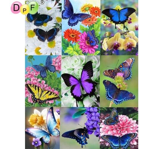5D DIY Diamond Painting Butterfly Flower round/square Cross Stitch Diamond Embroidery kits Diamond Mosaic home Decorative drill