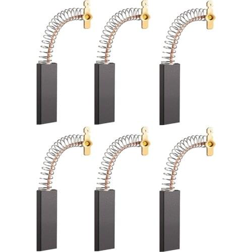 6 Pack Carbon Brushes Compatible with Washing Machine Motor Brush Replacement Part for Washer Siemens WM, WXB, WXL, XLM