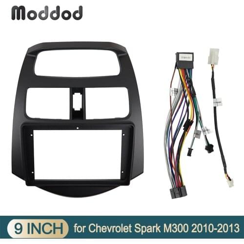 9 inch Radio Fascia for Chevrolet Spark Beat Daewoo Matiz Dashboard Installation Trim Kit Frame Stereo Panel Face Plate