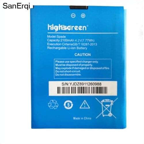2100mAh Battery For Highscreen Spade Battery For Highscreen Spade cell phone battery