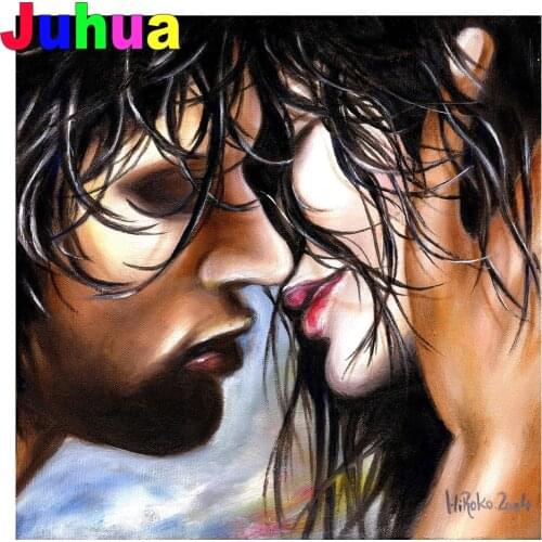 Full Square round Full Display 5D DIY Diamond Painting "couple Kiss"3D Embroidery Cross Stitch Mosaic Puzzle Home Decor
