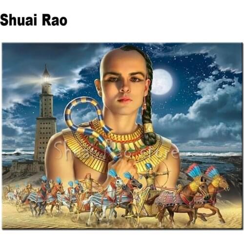 Diamond embroidery sale Egypt kingdom diamond painting full square round drill mosaic art Ancient Go to war pattern home decor