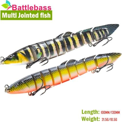 BATTLEBASS 10.5g swimbait lure Multi Jointed fish Wobblers Lifelike Fishing Lure 9 Segment Swimbait Crankbait Fishing Tackle