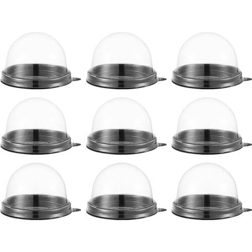 BESTONZON 50Pcs Clear Plastic Mini Cake Box Muffins Box Cookies Dome Box for Home Shop Wedding Birthday